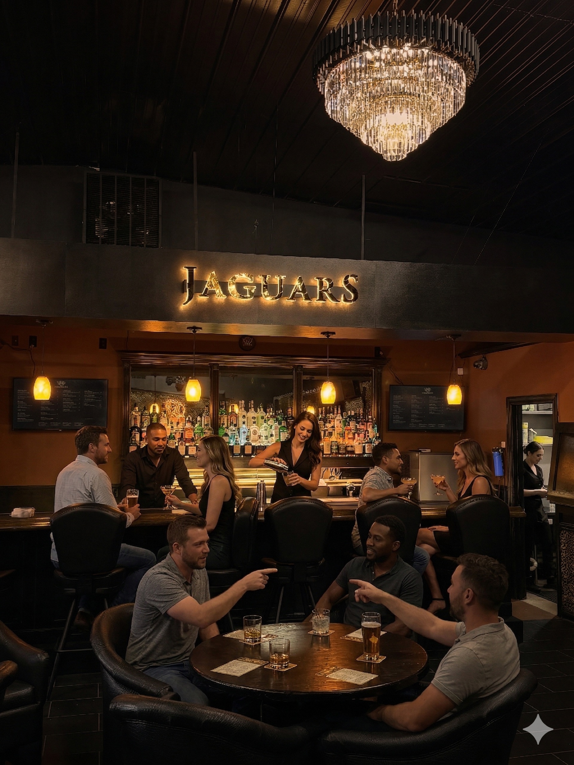 Full bar service at Jaguar's